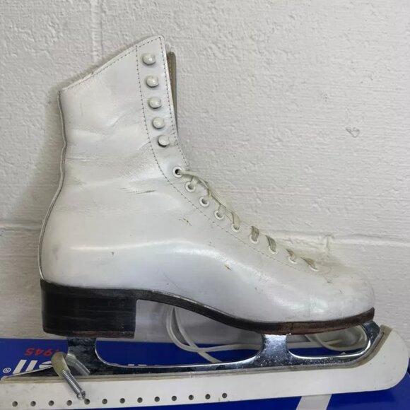 Riedell Red Wing Minnesota 220 White Leather Figure Ice Skates Boot Women's 5.5 - Picture 2 of 16